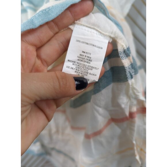 O'NEILL Women's Tava Coverup Striped Hooded Colorful Multicolor Cotton Size XS/S - Picture 6 of 7